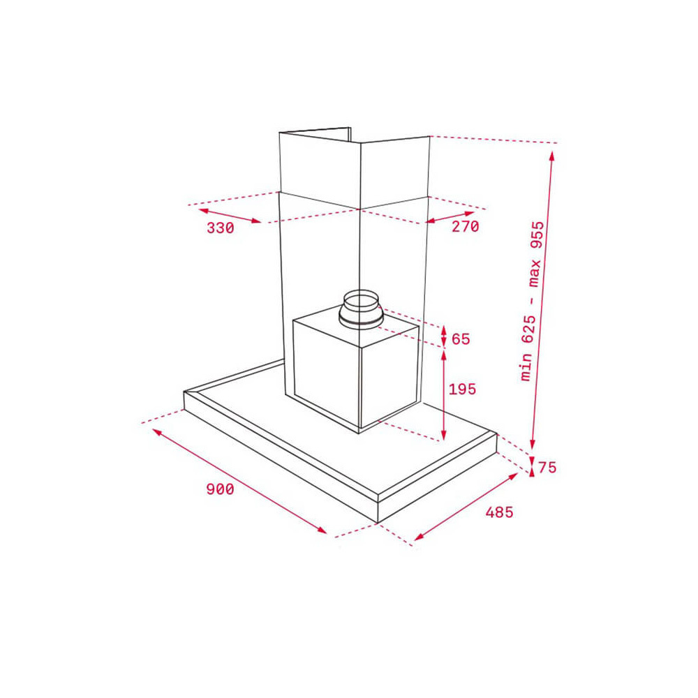 Εικόνα της Απορροφητήρας Teka DPL 986 T Ecopower Καμινάδα 90cm 40483131