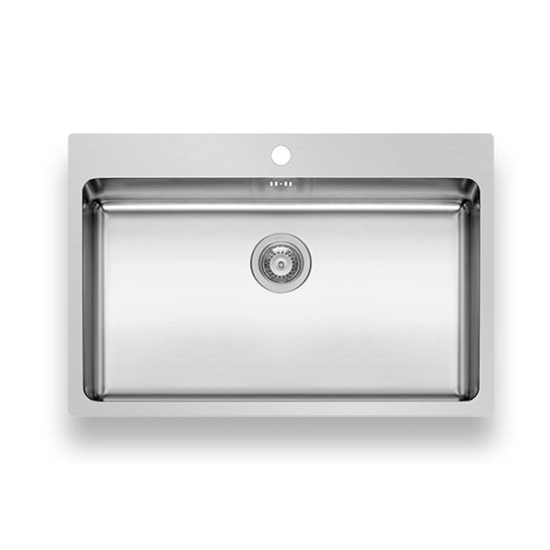 Εικόνα της Νεροχύτης Inset by Pyramis Ledge (76x50,5) 1B Inox Brushed 101061501