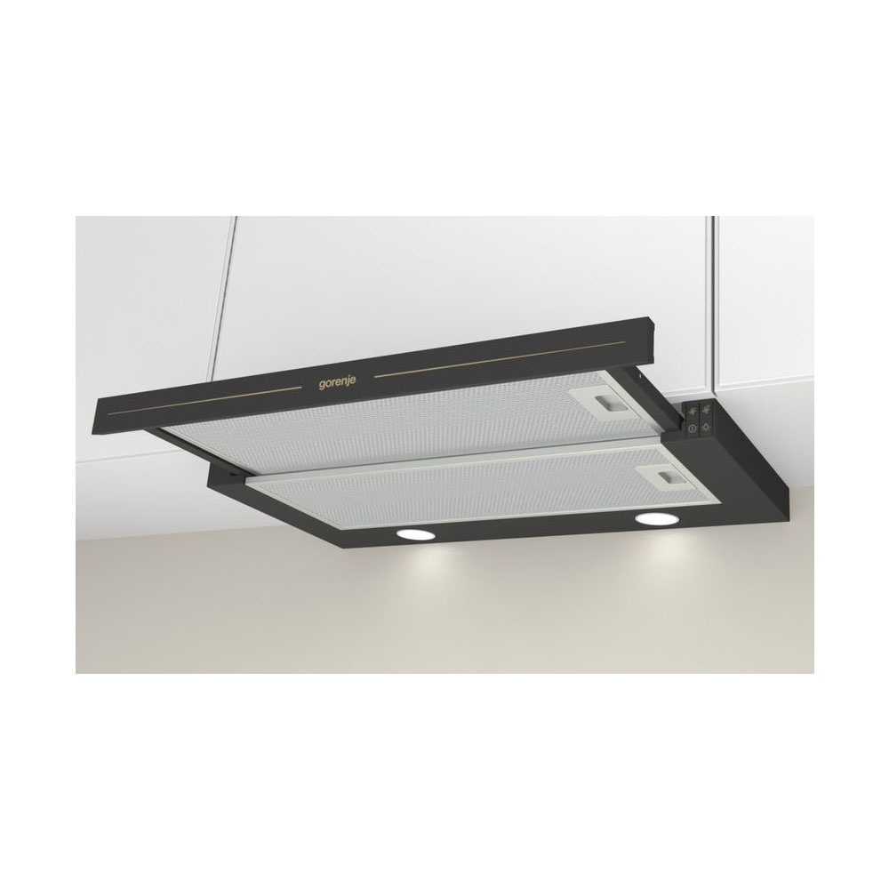 Εικόνα της Απορροφητήρας Gorenje BHP62CLB-731613 Μαύρος Συρόμενος 60cm 065038401