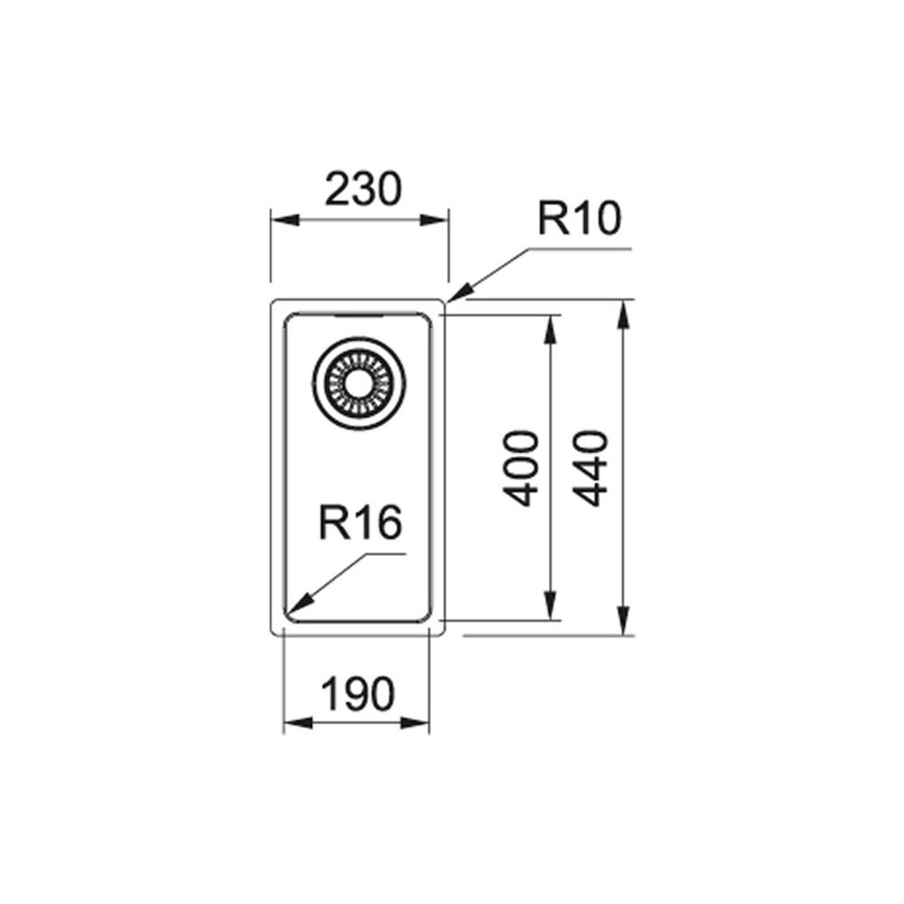 Εικόνα της Νεροχύτης Υποκαθήμενος Franke Maris MRX 110-19 (23x44) Inox 3012500632 (122.0622.705)