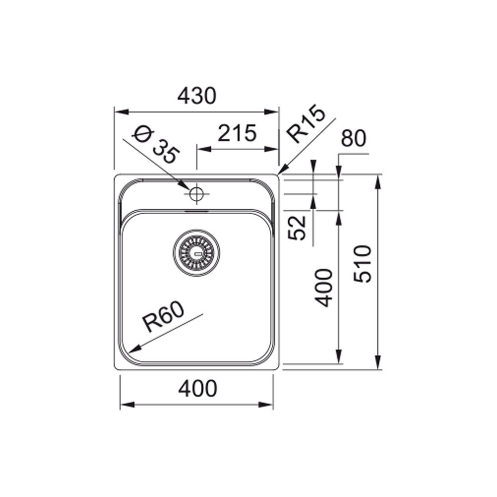 Εικόνα της Νεροχύτης Franke Smart SRX 210-40 TL (43x51) Inox 3011750108 (127.0721.878)