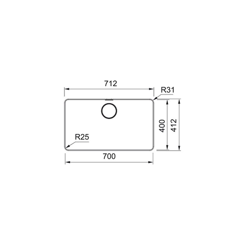 Εικόνα της Νεροχύτης Ένθετος Franke Mythos MYX 210-70 (71,2x41,2) Inox 3012500406 (127.0663.969)