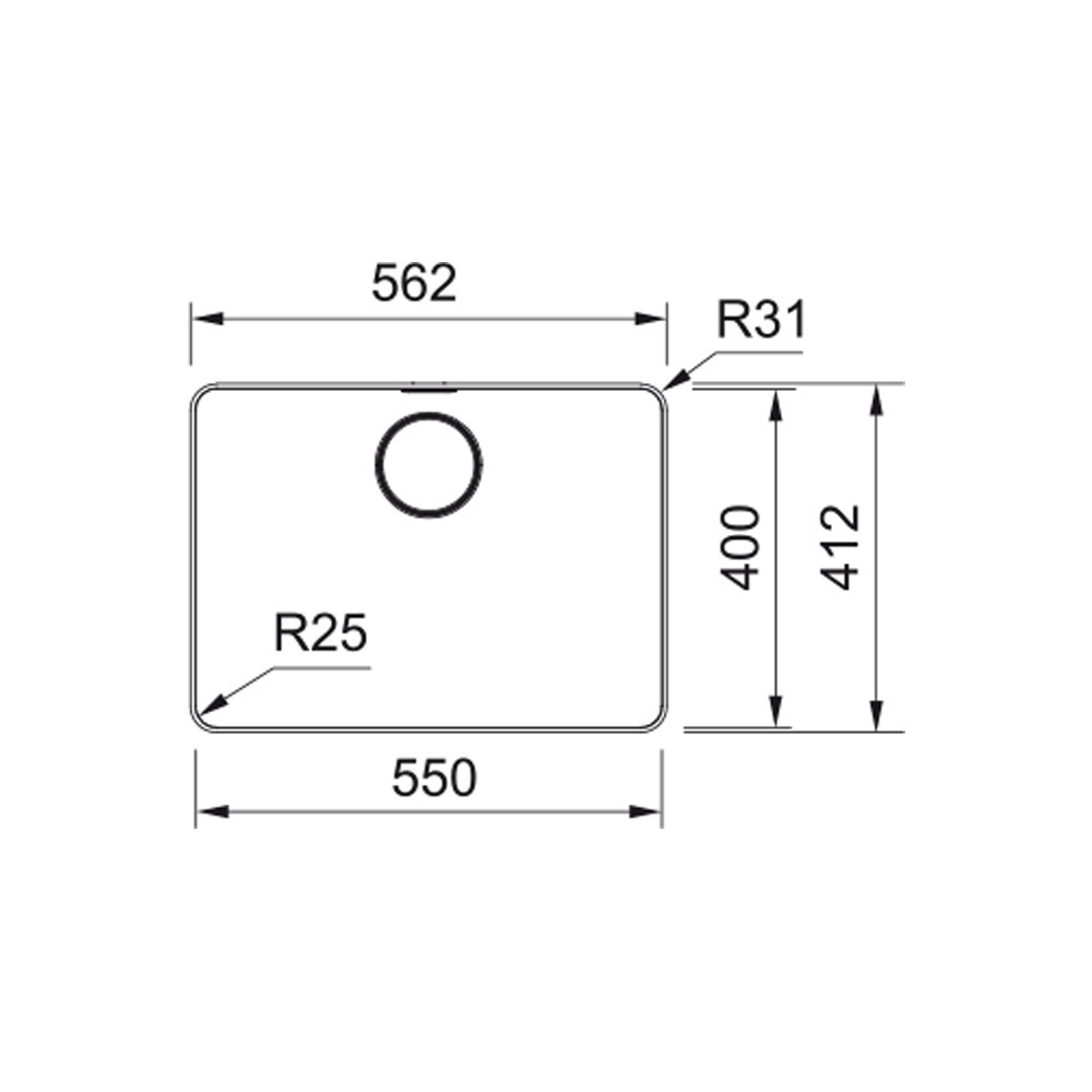 Εικόνα της Νεροχύτης Ένθετος Franke Mythos MYX 210-55 (56,2x41,2) Inox 3012500410 (127.0703.901)