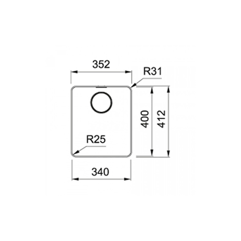 Εικόνα της Νεροχύτης Ένθετος Franke Mythos MYX 210-34 (35,2x41,2) Inox 3012500408 (127.0703.899)