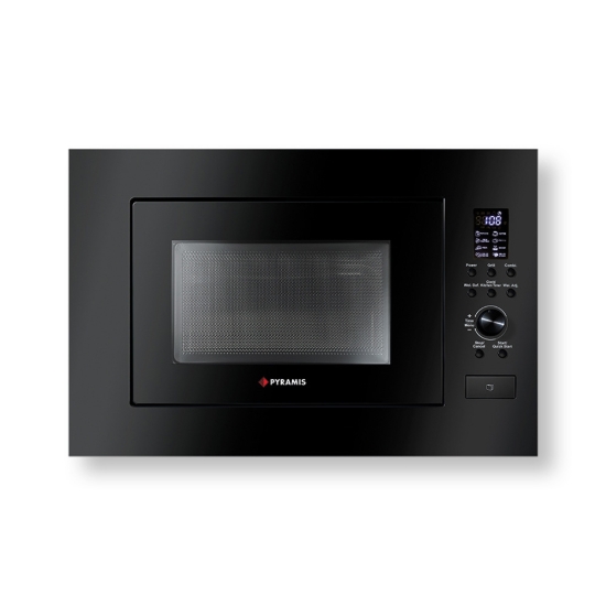 Εικόνα της Φούρνος Μικροκυμάτων Εντοιχιζόμενος Pyramis 30 Με Grill 23lt Black 034011401