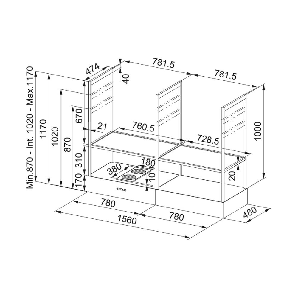Εικόνα της Απορροφητήρας Franke Mythos T-Shelf FMY Evolution F160 Black Matt  Οροφής 3105001088 (325.0726.999)