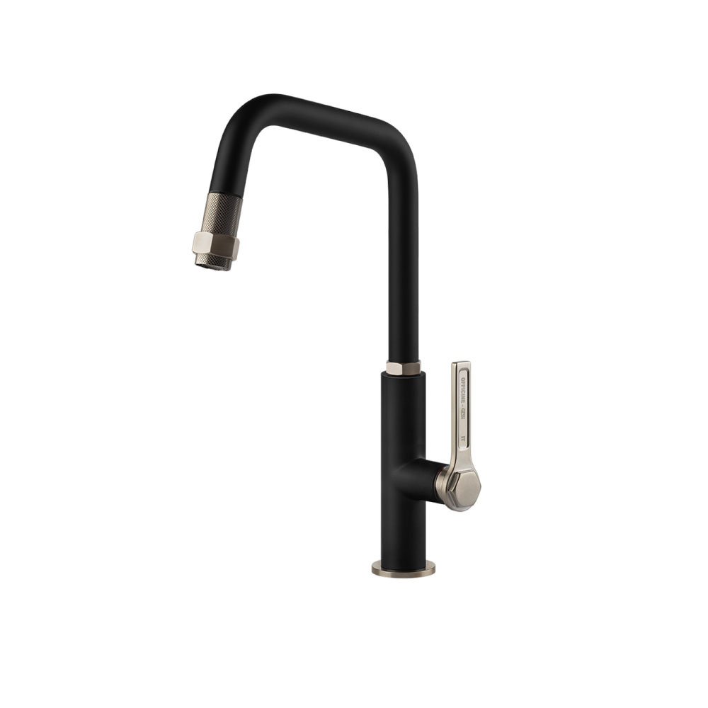 Εικόνα της Μπαταρία Κουζίνας Gessi Officine 60053-599 Ντους Inox/Black Matt finish