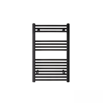 Εικόνα της Θερμαινόμενη Πετσετοκρεμάστρα μπάνιου ALTO 80x50cm Black Matt ALT8050-400 - Σκέτο σώμα χωρίς διακόπτες