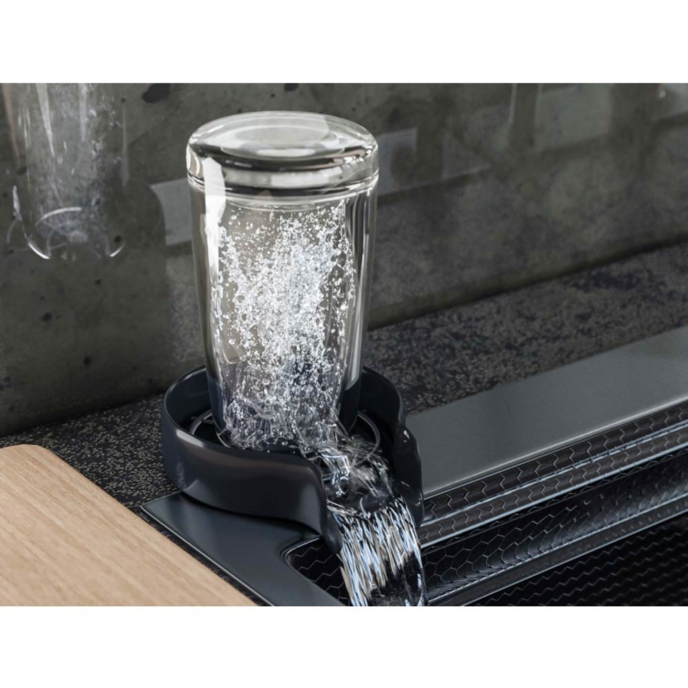 Εικόνα της Νεροχύτης Ένθετος Sanitec Multi Sink 10845 (80x45) Inox Black Κομπλέ Mε Aυτόματη Bαλβίδα
