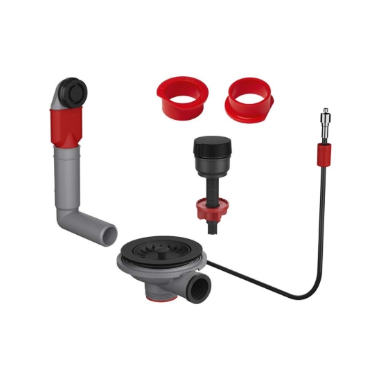 Εικόνα της Σετ Αυτόματης βαλβίδας Υπερχείλισης Για Urban 610-78/611 Μονό Matt Black 2120109034 (112.0658.214)