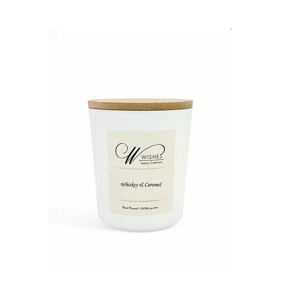 Εικόνα της Αρωματικό Κερί Σόγιας Σε Βάζο Wishes Whiskey & Caramel