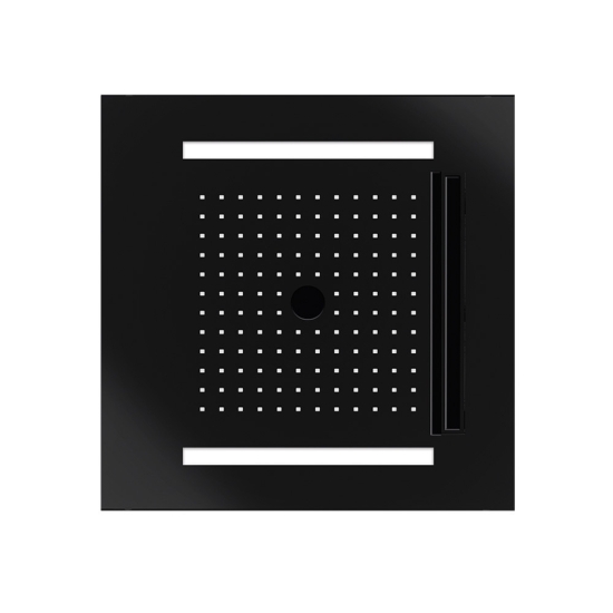 Εικόνα της Κεφαλή Εντοιχισμού Οροφής 3 Ροών Με Χρωματοθεραπεία 50x50cm Almar Wire - Twist Temotion E044302-400 Black Matt