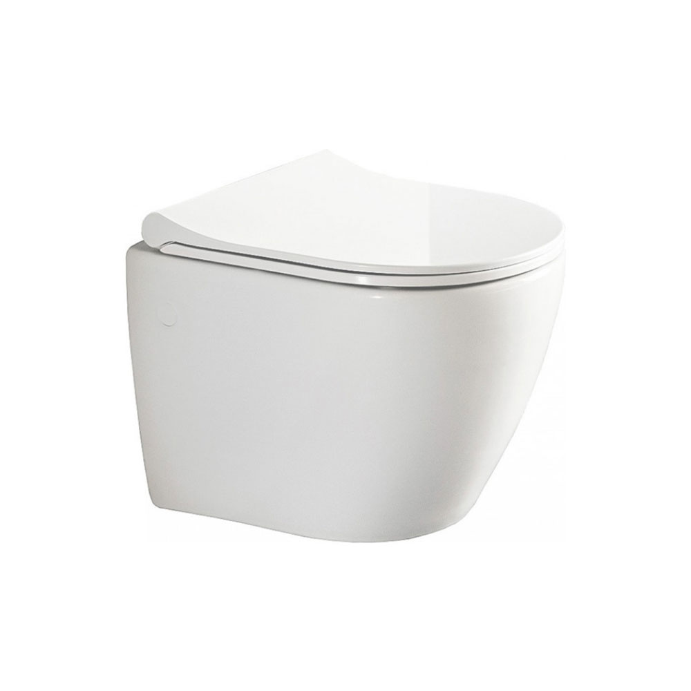 Εικόνα της Λεκάνη Κρεμαστή Bianco Ceramica Vito VT01000-300 48cm Με Κάλυμμα Βακελίτη