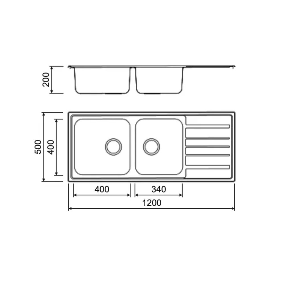 Εικόνα της Νεροχύτης Macart Iris D-200 (120x50) Λείος ΝΕ08132