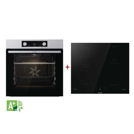 Εικόνα της Σετ Φούρνος Gorenje BOS6737E02X 77lt + Επαγωγική Εστία Gorenje GI641BSC (742990) 034067201