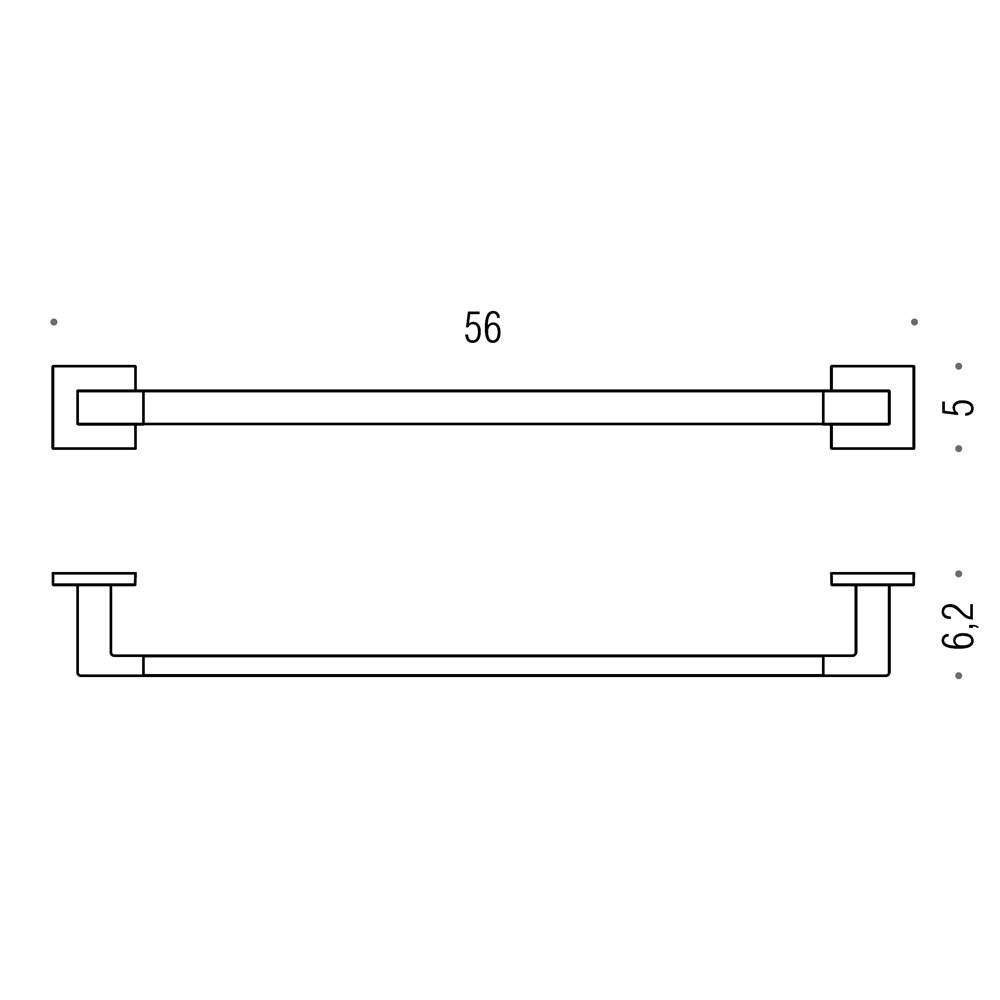 Εικόνα της Πετσετοθήκη Μονή Colombo Basic Q B3710 56cm Χρωμέ