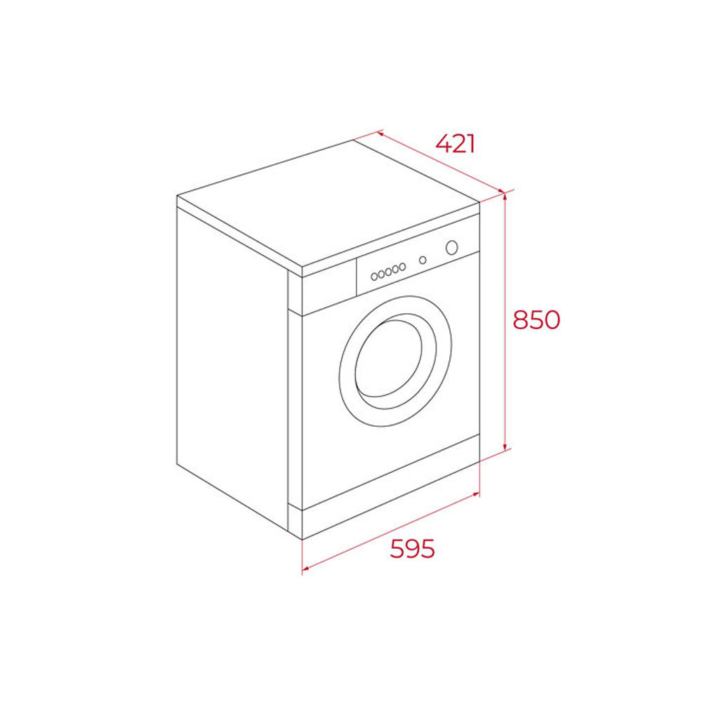 Εικόνα της Ελεύθερο Πλυντήριο Ρούχων Teka WMK 10620 WH 6kg 1200 Στροφών Λευκό 113920010