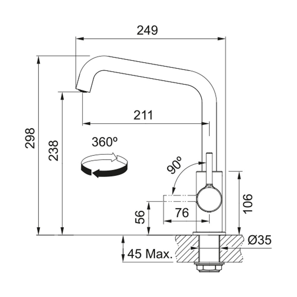 Εικόνα της Μπαταρία Κουζίνας Franke Lina U Standard HP Χρωμέ 3156807727 (115.0728.473)