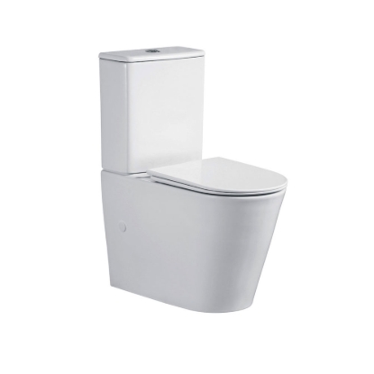 Εικόνα της Λεκάνη Bianco Ceramica Versa Χ.Π. Back To Wall 63cm Rimless Κομπλέ Με Soft Close Κάλυμμα VR12000SC-300