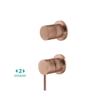 Εικόνα της Μίκτης Εντοιχισμού 2 Εξόδων La Torre Elle 316 35314-811 Rose Gold Brushed PVD