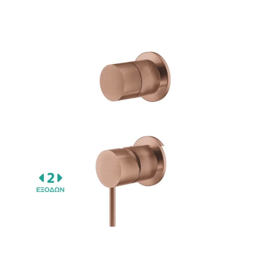 Εικόνα της Μίκτης Εντοιχισμού 2 Εξόδων La Torre Elle 316 35314-811 Rose Gold Brushed PVD