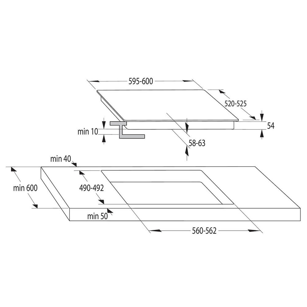 Εικόνα της Αυτόνομη Επαγωγική Εστία Gorenje GI601FMC - 745237 Χωρίς Πλαίσιο 034075601