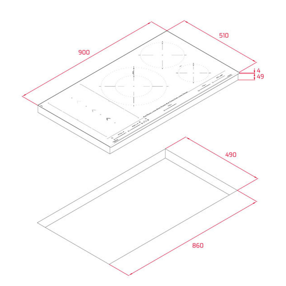 Εικόνα της Επαγωγική Εστία Teka IBF 95-G1 MST BM Infinity G1 90cm Χωρίς Πλαίσιο Black Matt 112500061