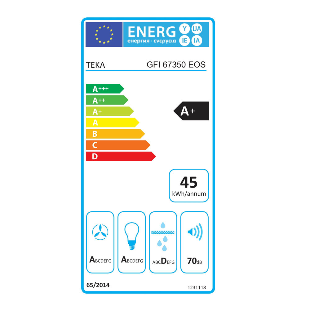 Εικόνα της Απορροφητήρας Teka GFI 67350 EOS IX  Ecopower Εντοιχιζόμενος 60cm Inox/Μαύρο κρύσταλλο 113110002
