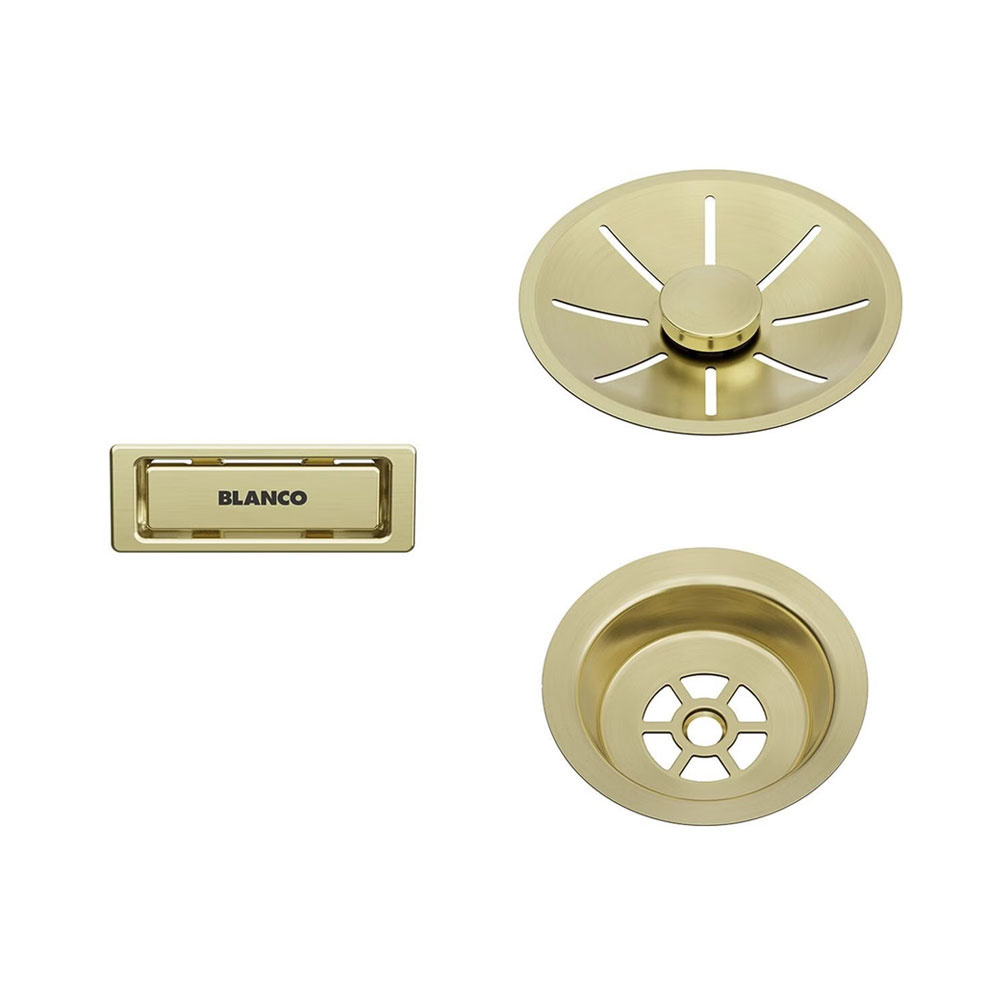 Εικόνα της Σετ Βαλβίδα Infino Με Υπερχείλιση Blanco Satin Gold 203476