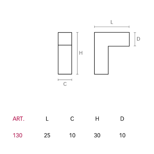 Εικόνα της Πόμολο Επίπλων Mital 130 NHST 10x30mm Νίκελ Ματ