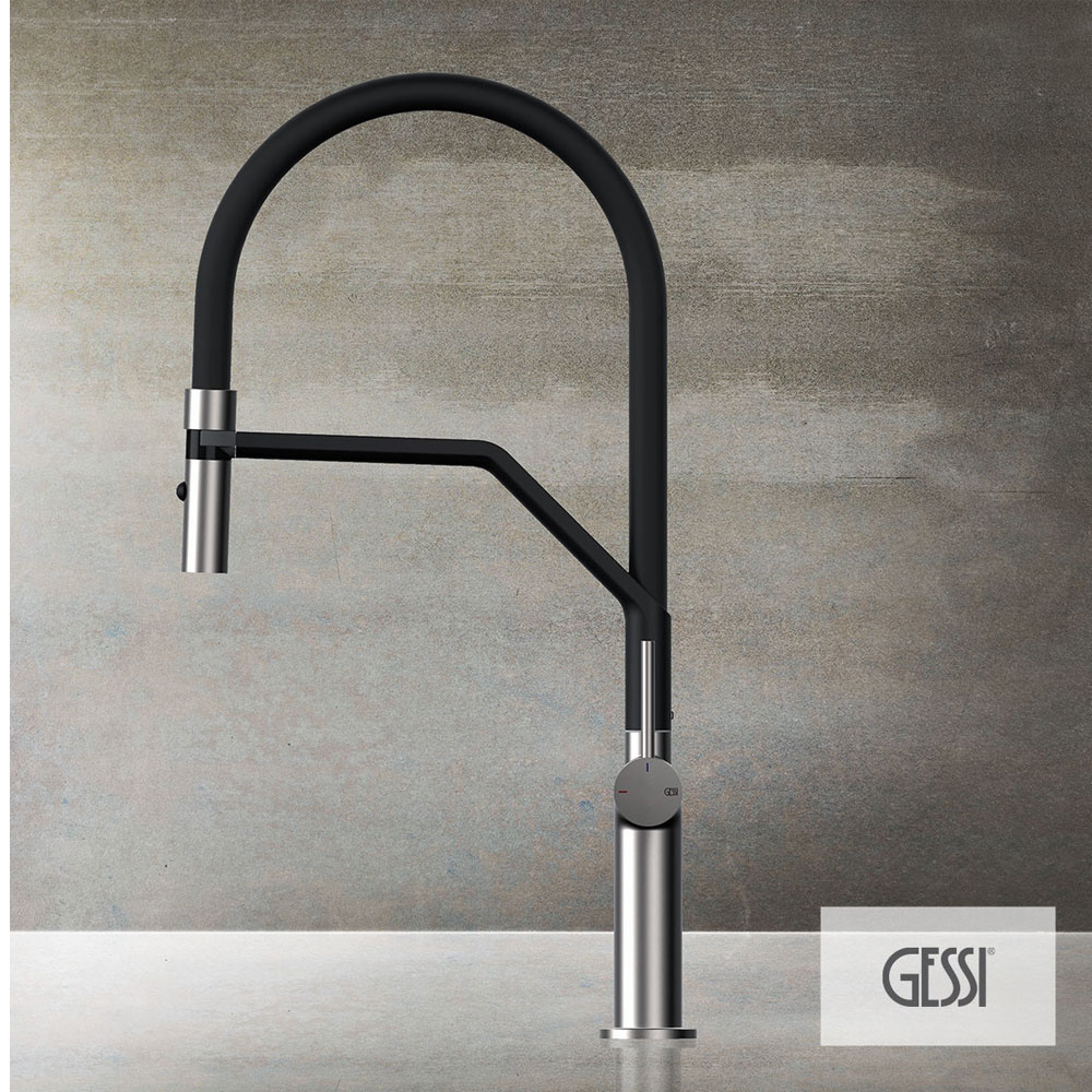 Εικόνα της Μπαταρία Κουζίνας Gessi Stelo 60315-149 Ντους 2 Ροών Inox