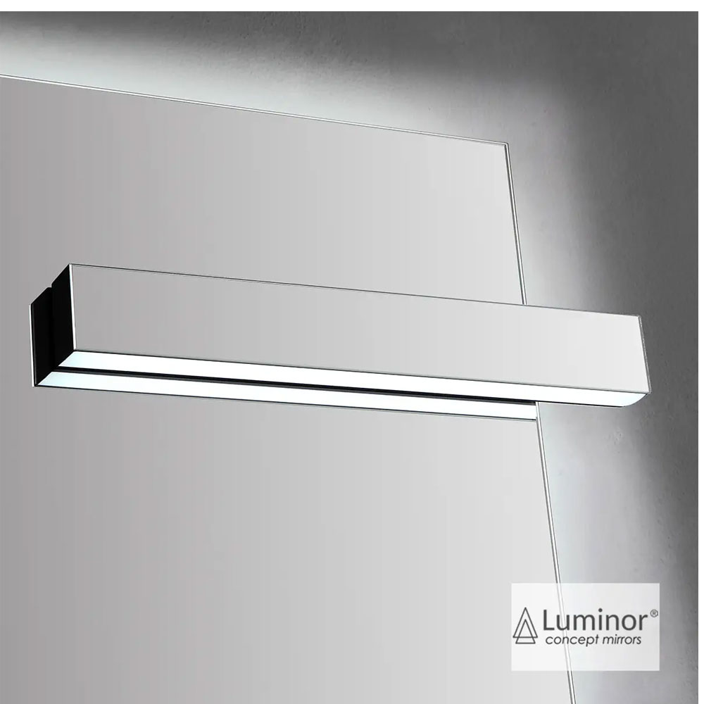 Εικόνα της Καθρέπτης Φωτιζόμενος LED Luminor Clip 50110 50x110cm Με Έκκεντρη Απλίκα