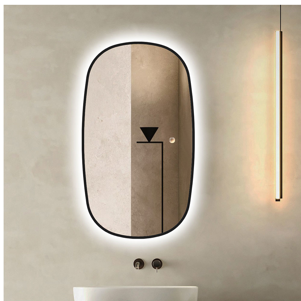Εικόνα της Καθρέπτης Φωτιζόμενος LED Luminor Zen 40 40x70cm Με Μαύρο Περίγραμμα