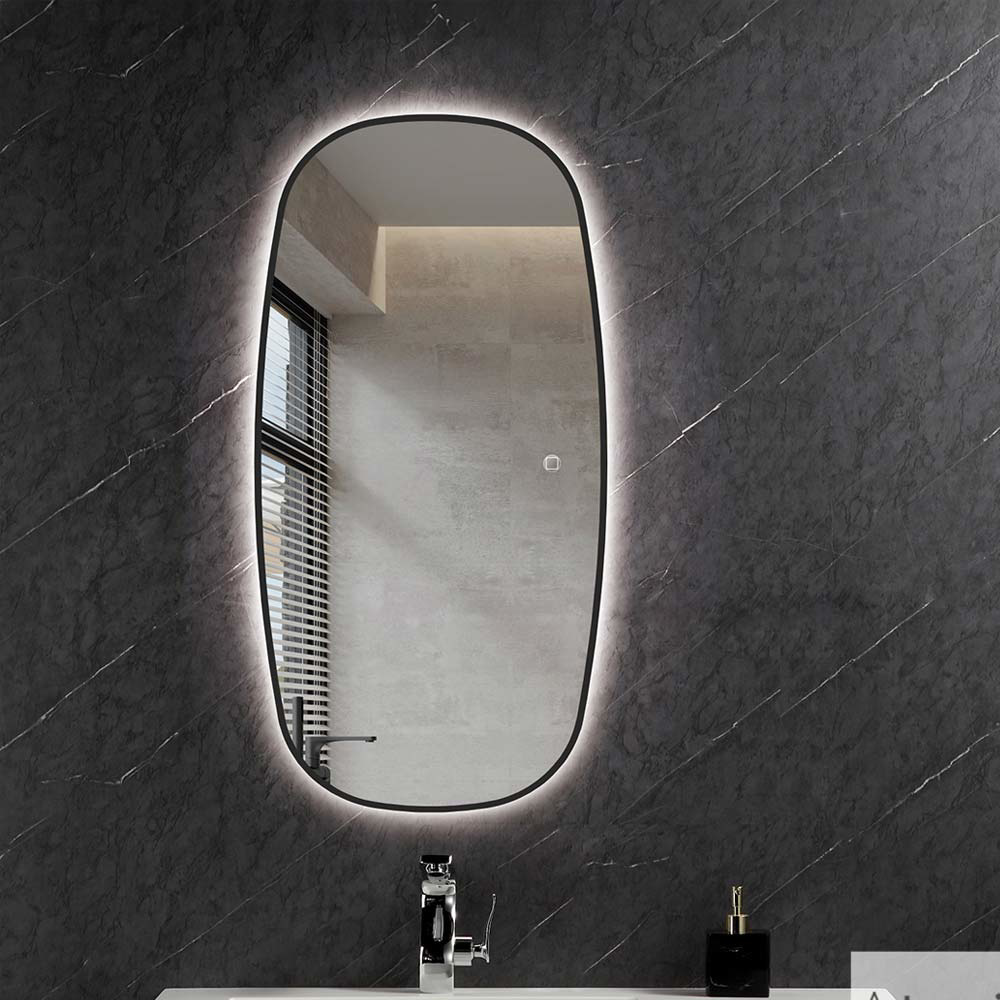 Εικόνα της Καθρέπτης Φωτιζόμενος LED Luminor Zen 45 45x95cm Με Μαύρο Περίγραμμα