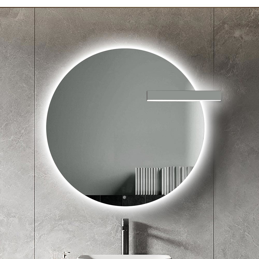 Εικόνα της Καθρέπτης Φωτιζόμενος LED Luminor Milo 75 Ø75cm Με Έκκεντρη Απλίκα