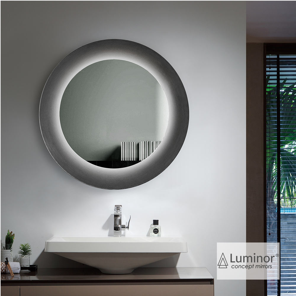 Εικόνα της Καθρέπτης Φωτιζόμενος LED Luminor Ring 75 Ø75cm Με Πλαίσιο Αλουμινίου