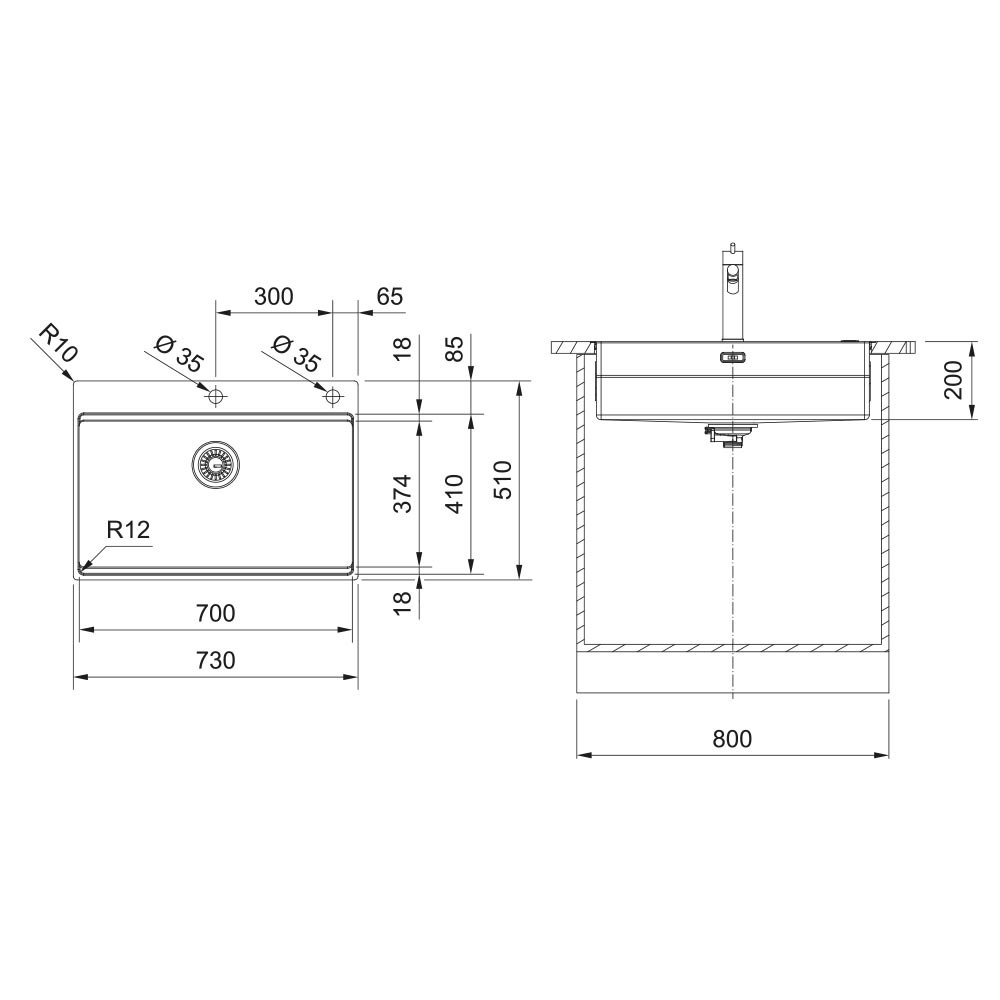 Εικόνα της Νεροχύτης Franke Box Pro BXX 210/110-70A FTL (73x51) Inox 3270430203 (127.0749.345)