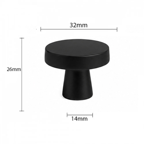 Εικόνα της Πόμολο Επίπλων CMD 5310 Φ32mm Black Matt