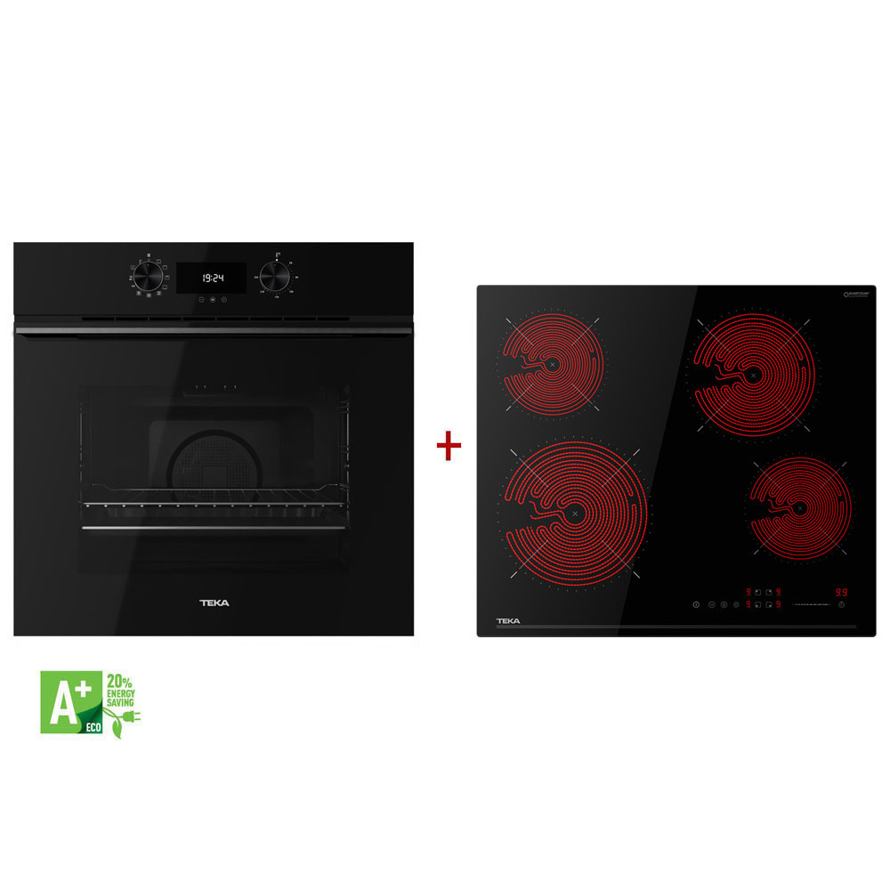 Εικόνα της Σετ Teka Φούρνος HLB 8400 FBK Hydroclean FullBlack + Εστία TBC 64120 TSC BK 111000076+112550028