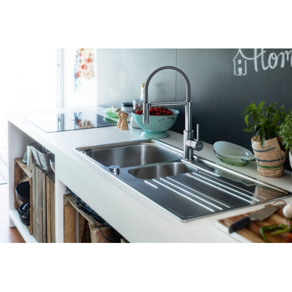 Εικόνα της Μπαταρία Κουζίνας Franke Smart Glenda Semi Pro Ντους Inox 3153101060 (115.0747.475)