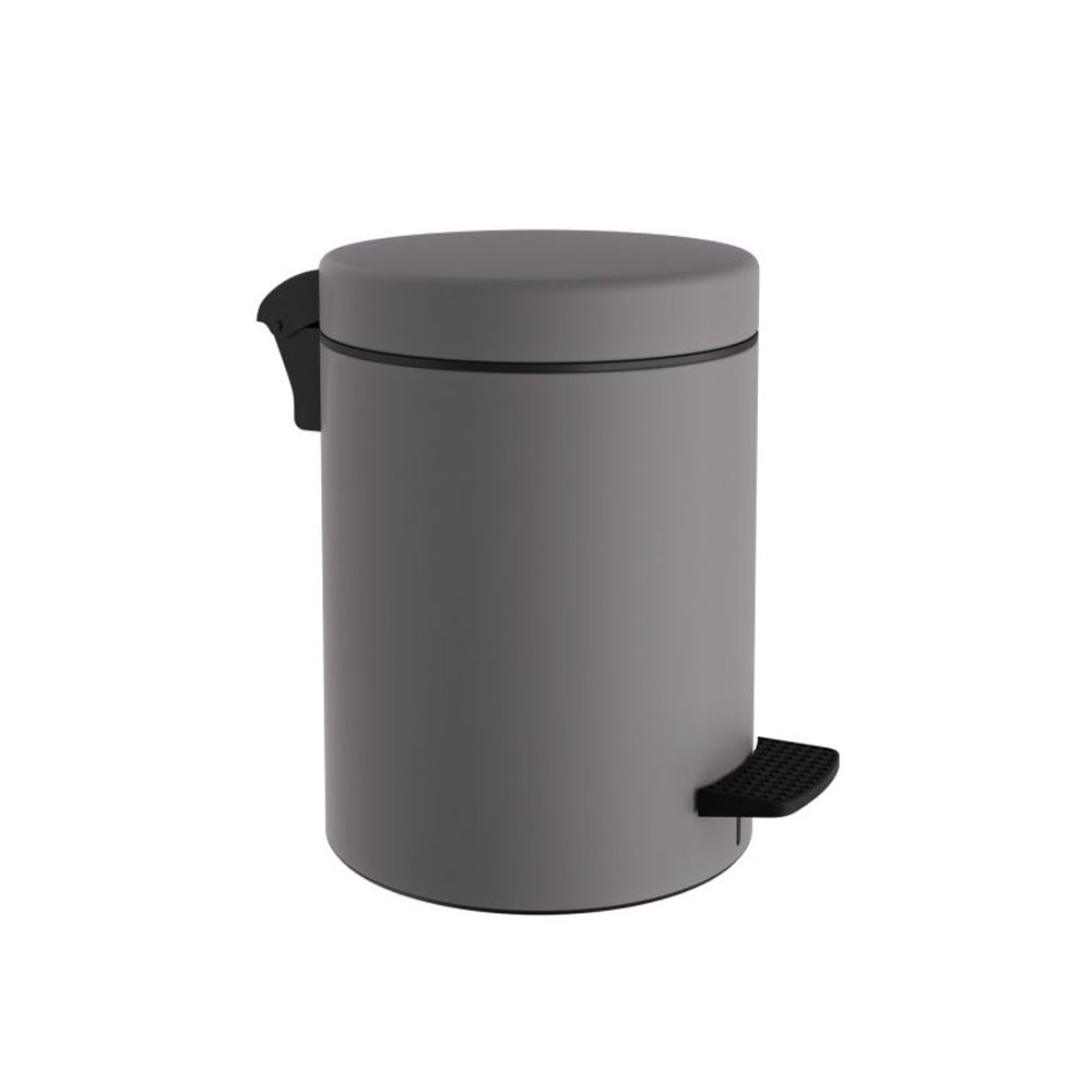 Εικόνα της Χαρτοδοχείο Pam&Co 05-096-163 5lt Soft Close Ø20xH28(cm) Matt Concrete Grey