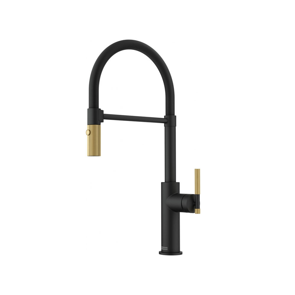 Εικόνα της Μπαταρία Κουζίνας Franke Maris Stripes Semi Pro Spray MBG Ντους Black Matt Gold 3153101065 (115.0747.679)
