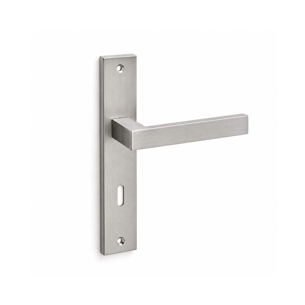 Εικόνα της Πόμολο Πόρτας Με Πλάκα SG A22-75 Inox