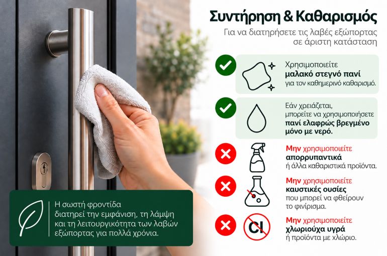 Φροντίδα & Συντήρηση Λαβών Εξώπορτας
