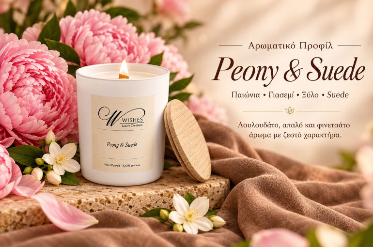 Peony • Jasmine • Wood • Suede